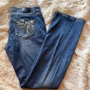 Elegant Embellished Boot Cut Jeans